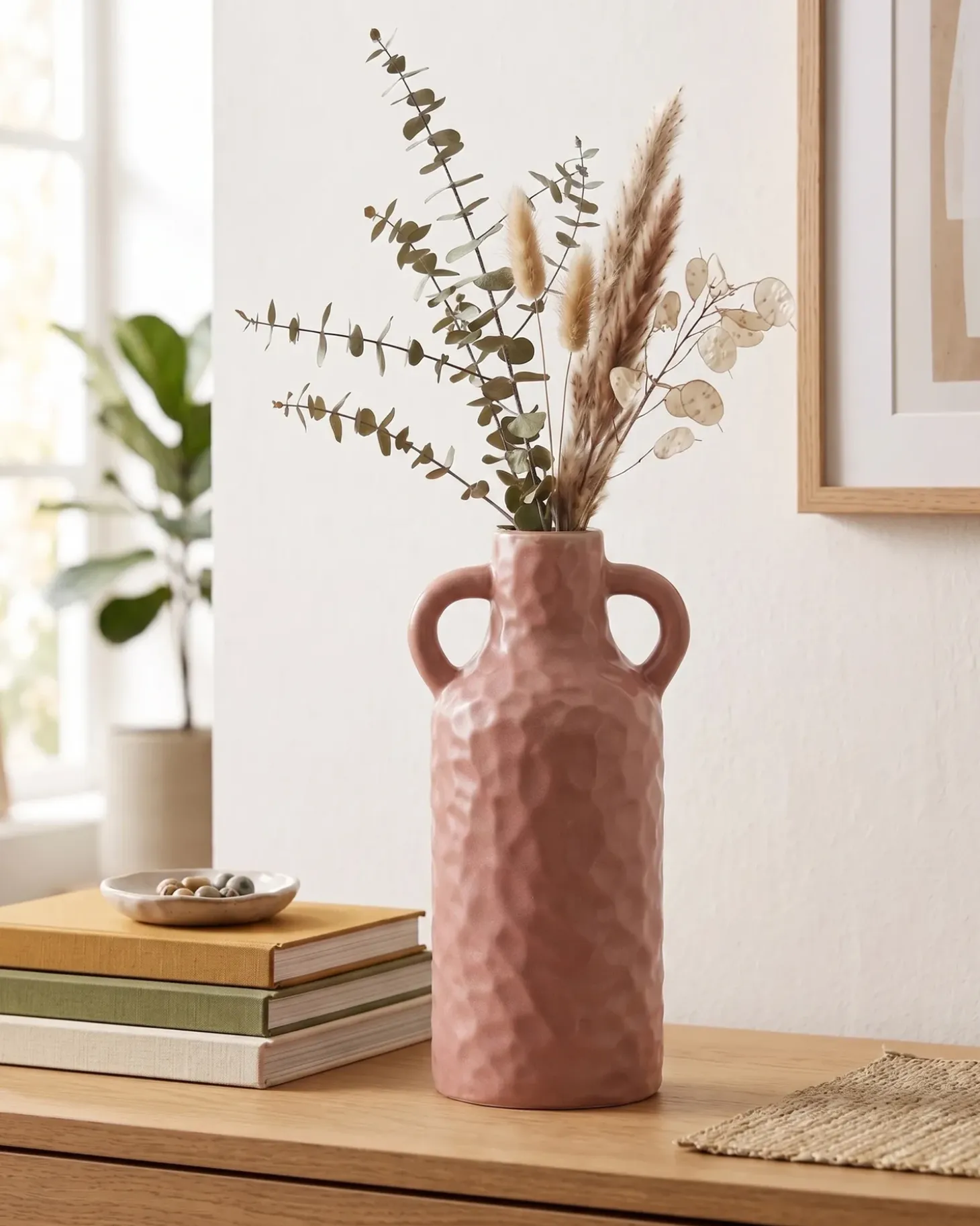Blomstervase DRAMA Keramik 24 cm Pastellrosa