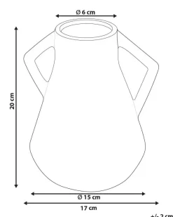 Blomstervase FERMI Keramik 20 cm Sort