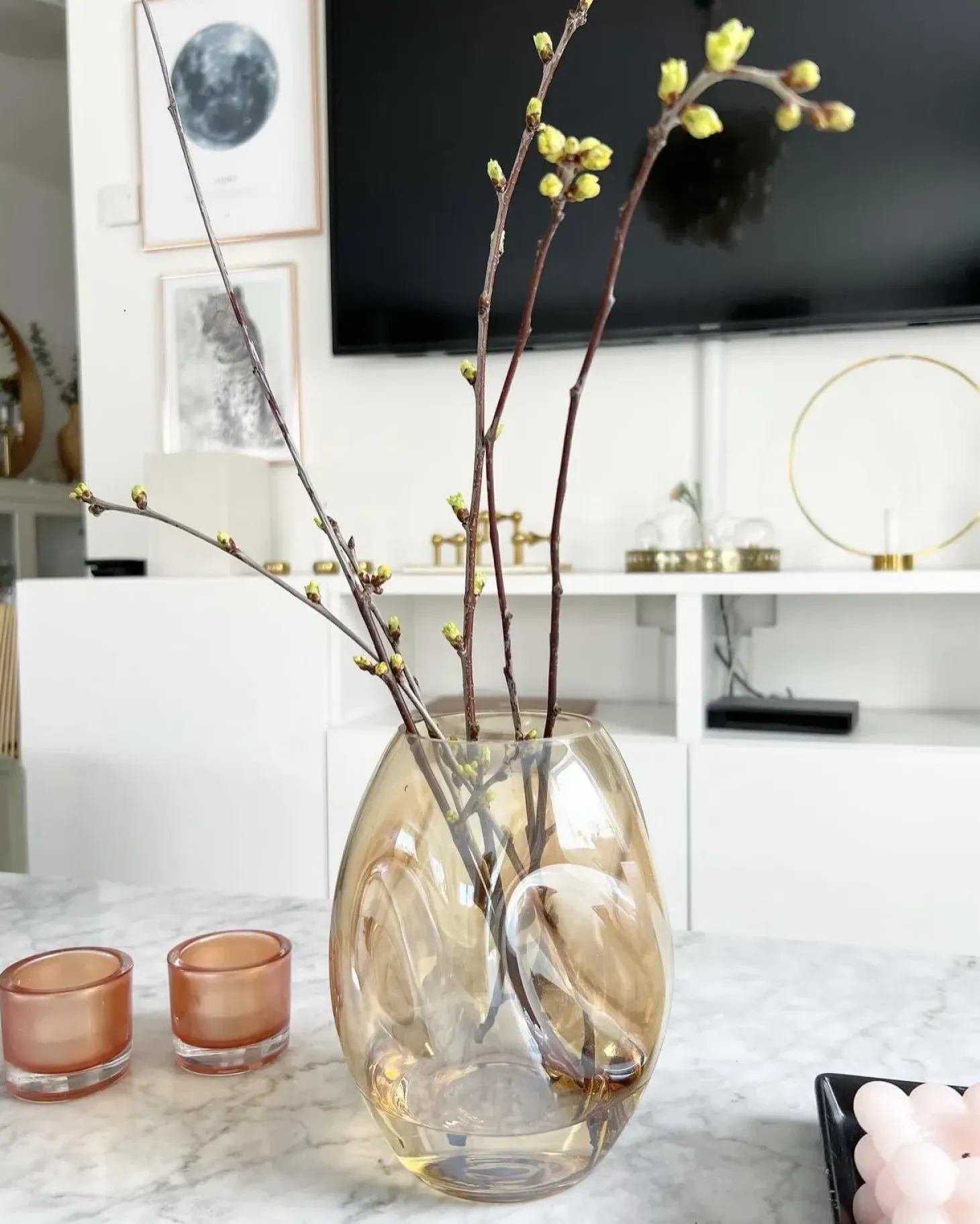 Blomstervase GERAKINI Glas 20 cm Orange