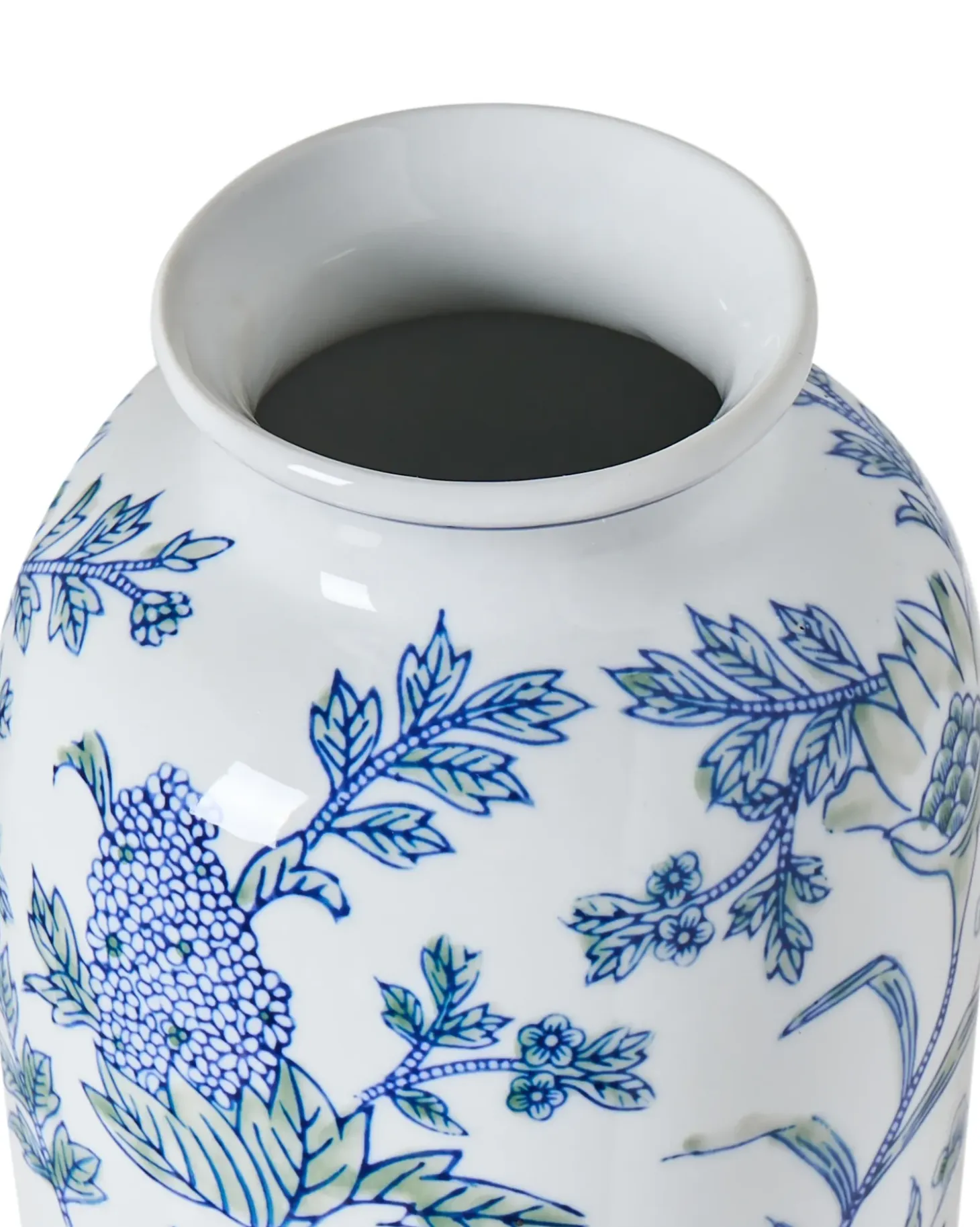 Blomstervase GUADIX Porcelæn 35 cm Hvid/blå