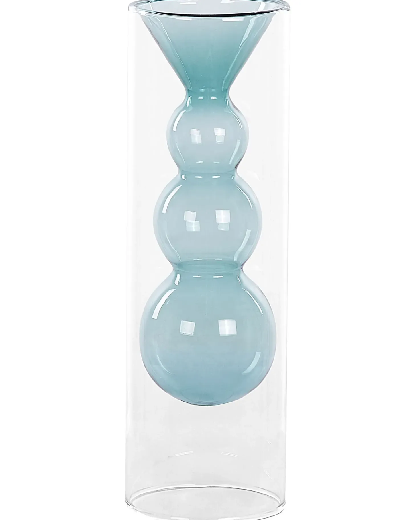 Blomstervase KALOCHI Glas 27 cm Turkis