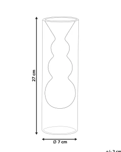Blomstervase KALOCHI Glas 27 cm Turkis
