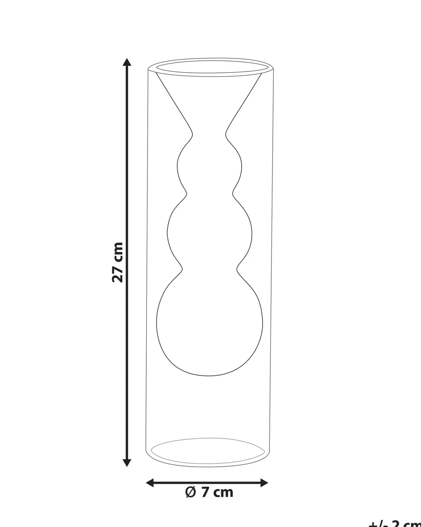 Blomstervase KALOCHI Glas 27 cm Turkis