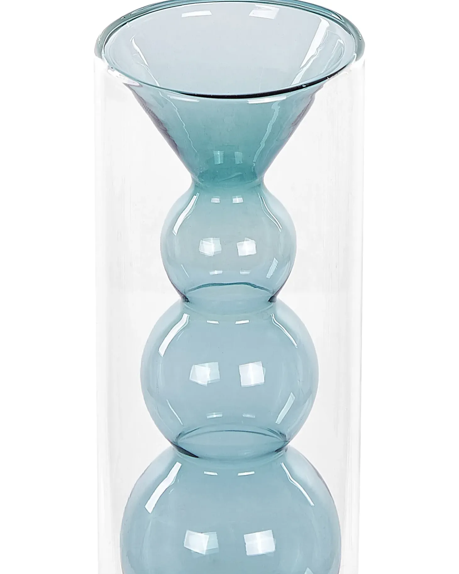 Blomstervase KALOCHI Glas 27 cm Turkis
