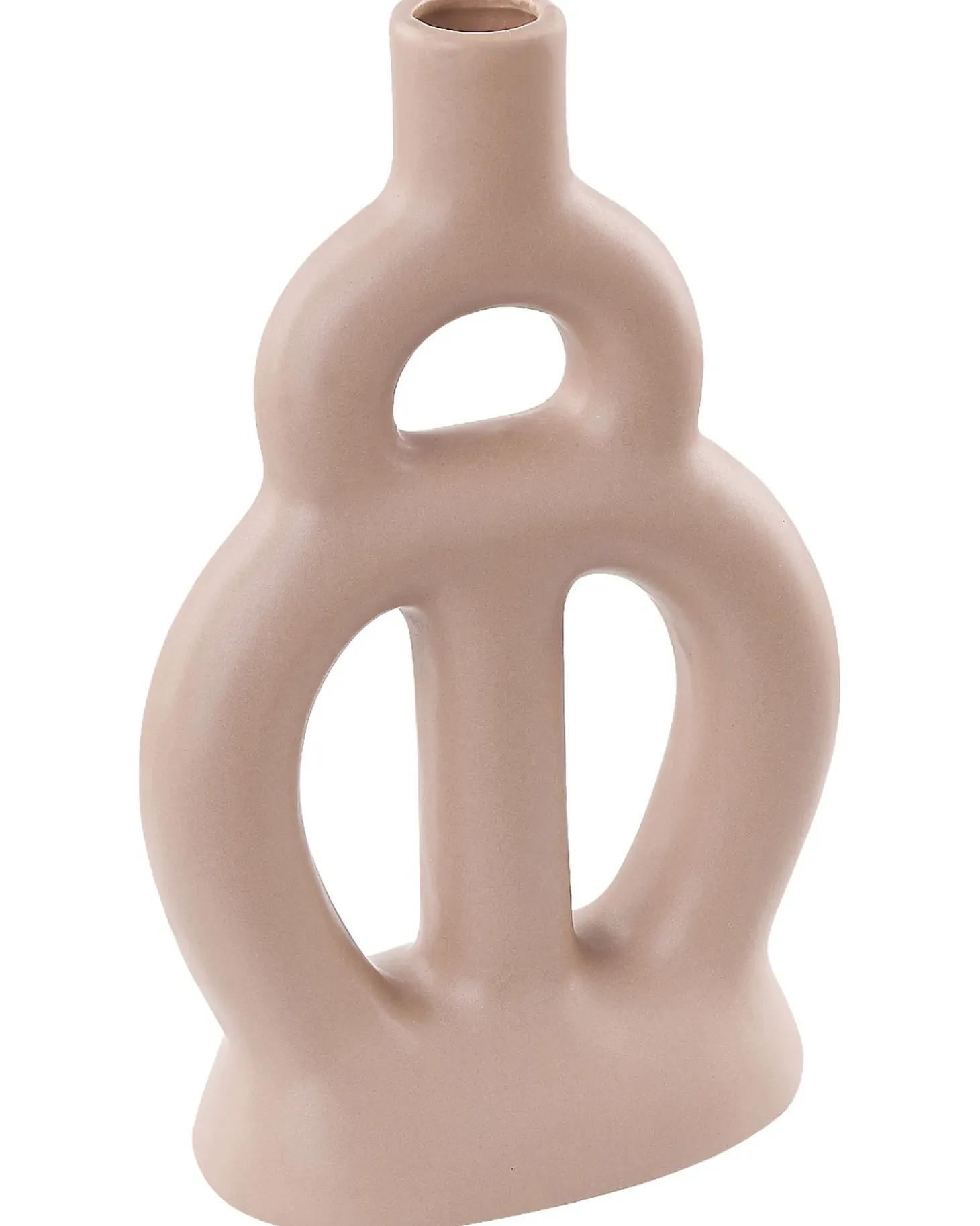 Blomstervase KOZANI Keramik 28 cm Sand Beige