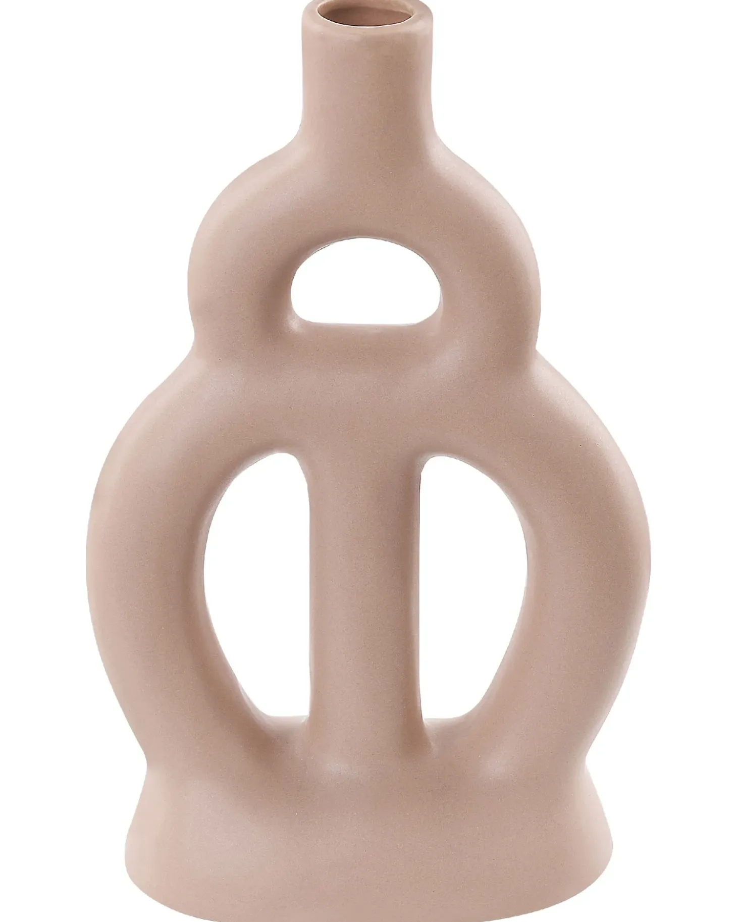 Blomstervase KOZANI Keramik 28 cm Sand Beige