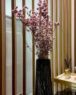 Blomstervase LILAIA Glas 27 cm Grå
