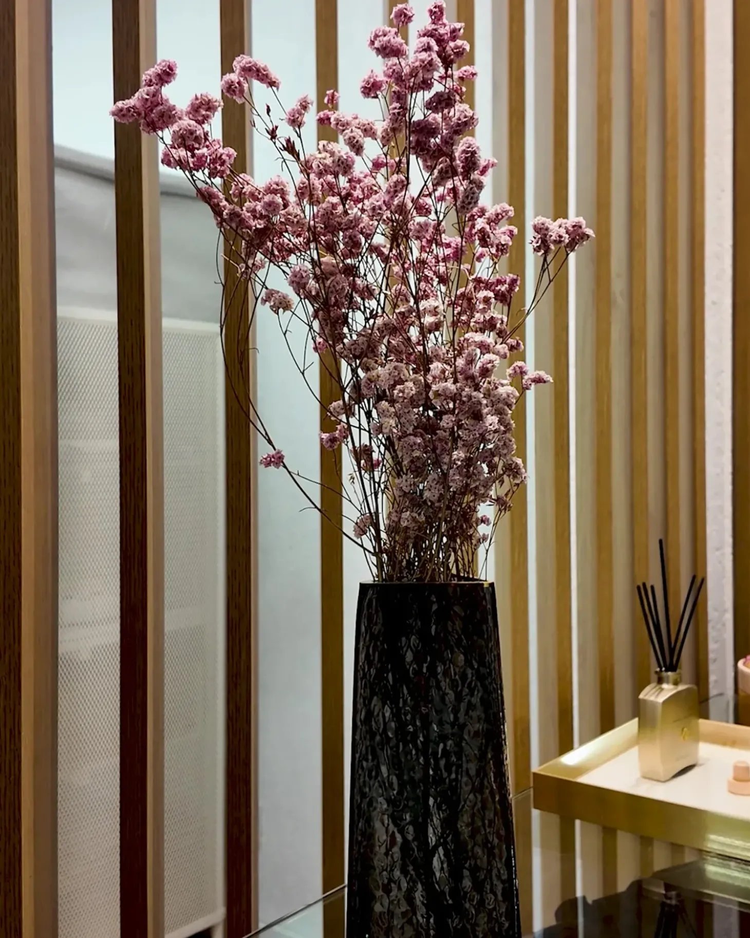 Blomstervase LILAIA Glas 27 cm Grå