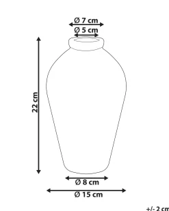 Blomstervase MALLIA Stentøj 22 cm Hvid