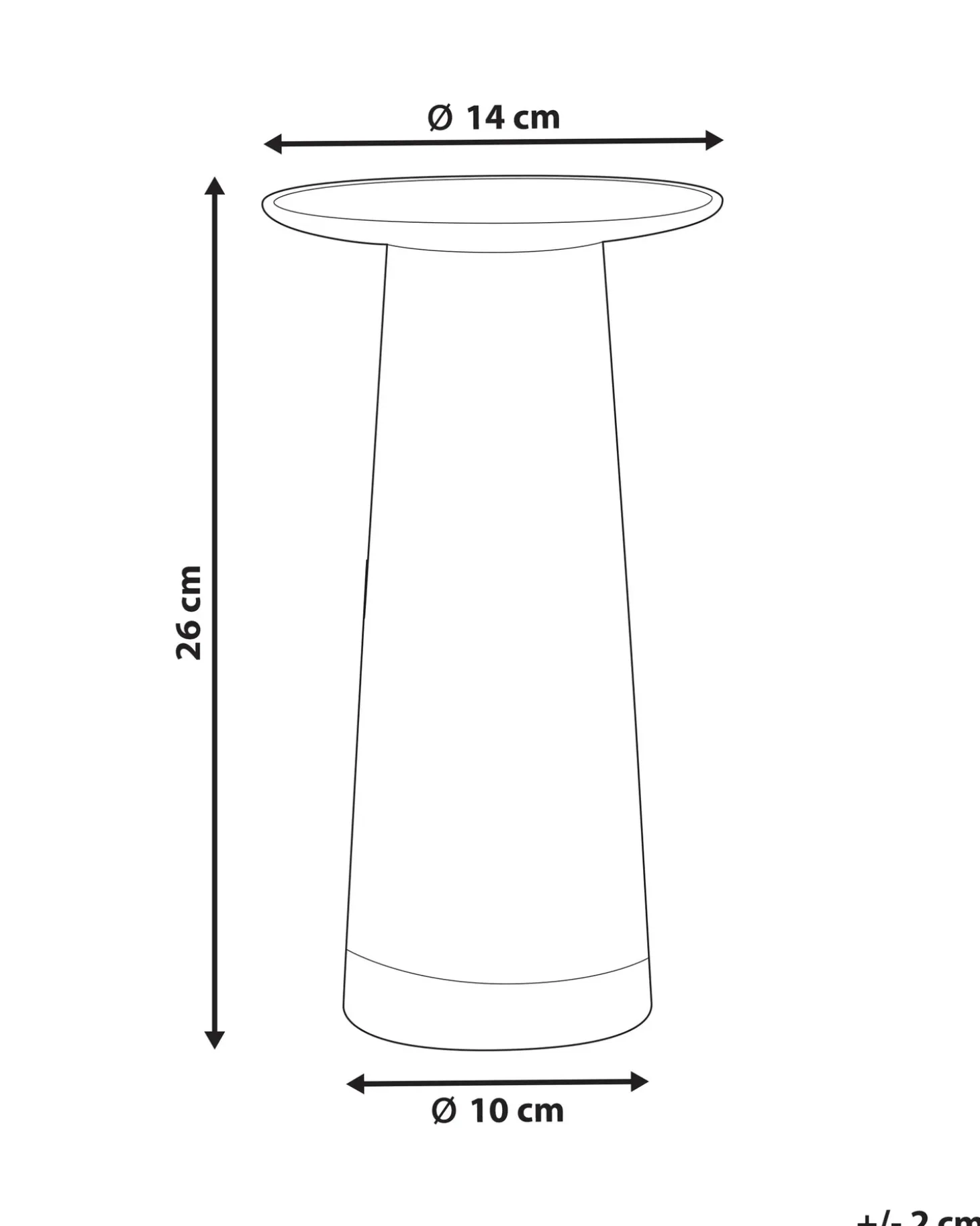 Blomstervase MANNA Glas 26 cm Transparent