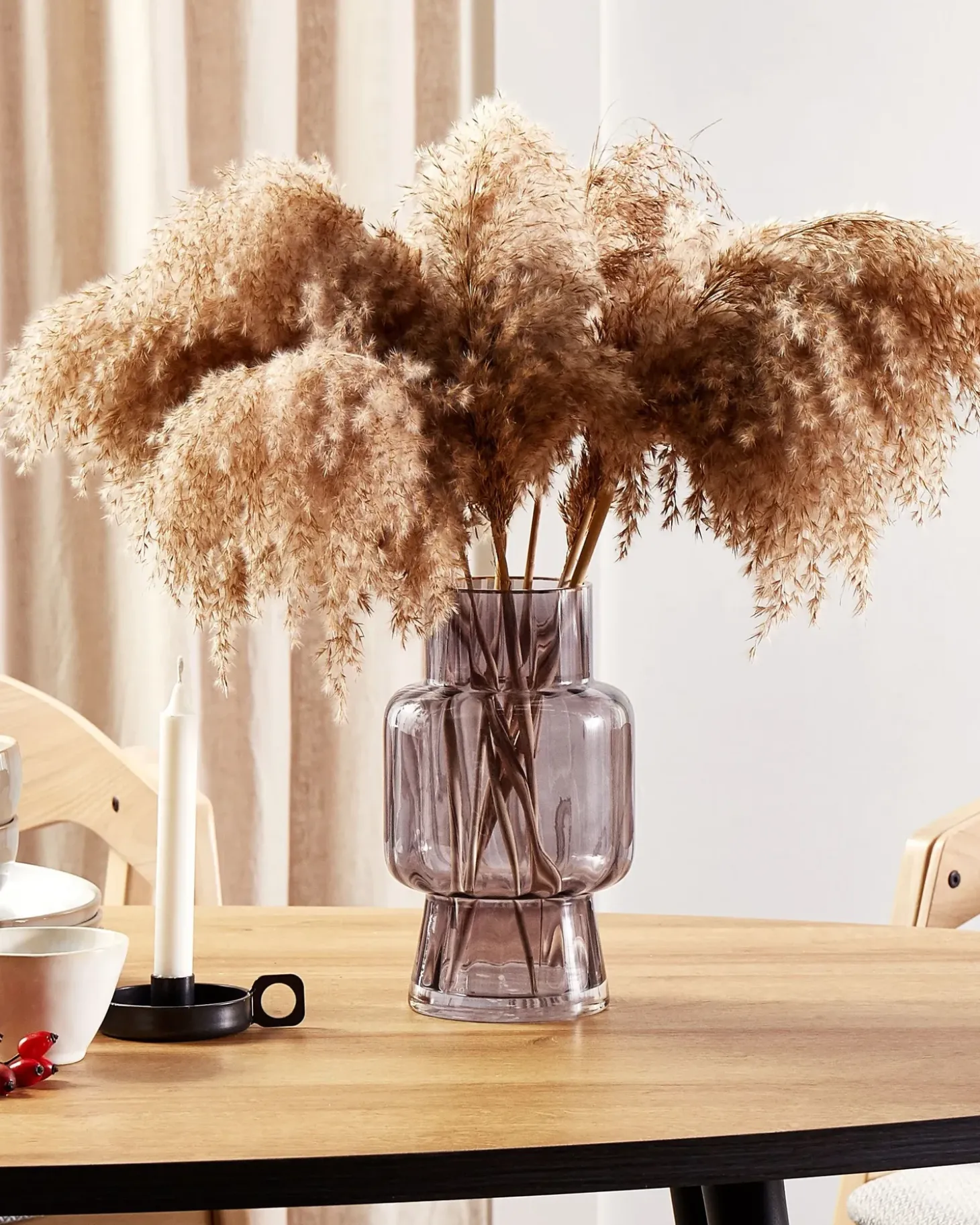 Blomstervase MEGALO Glas 26 cm Grå
