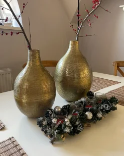 Blomstervase MOHENJO Metal 32/35 cm Guld