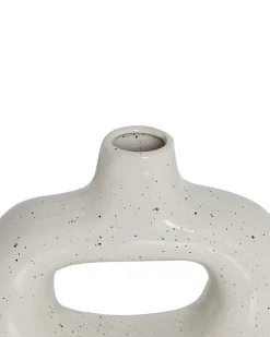 Blomstervase MOONEYE Stentøj 19 cm Cremehvid