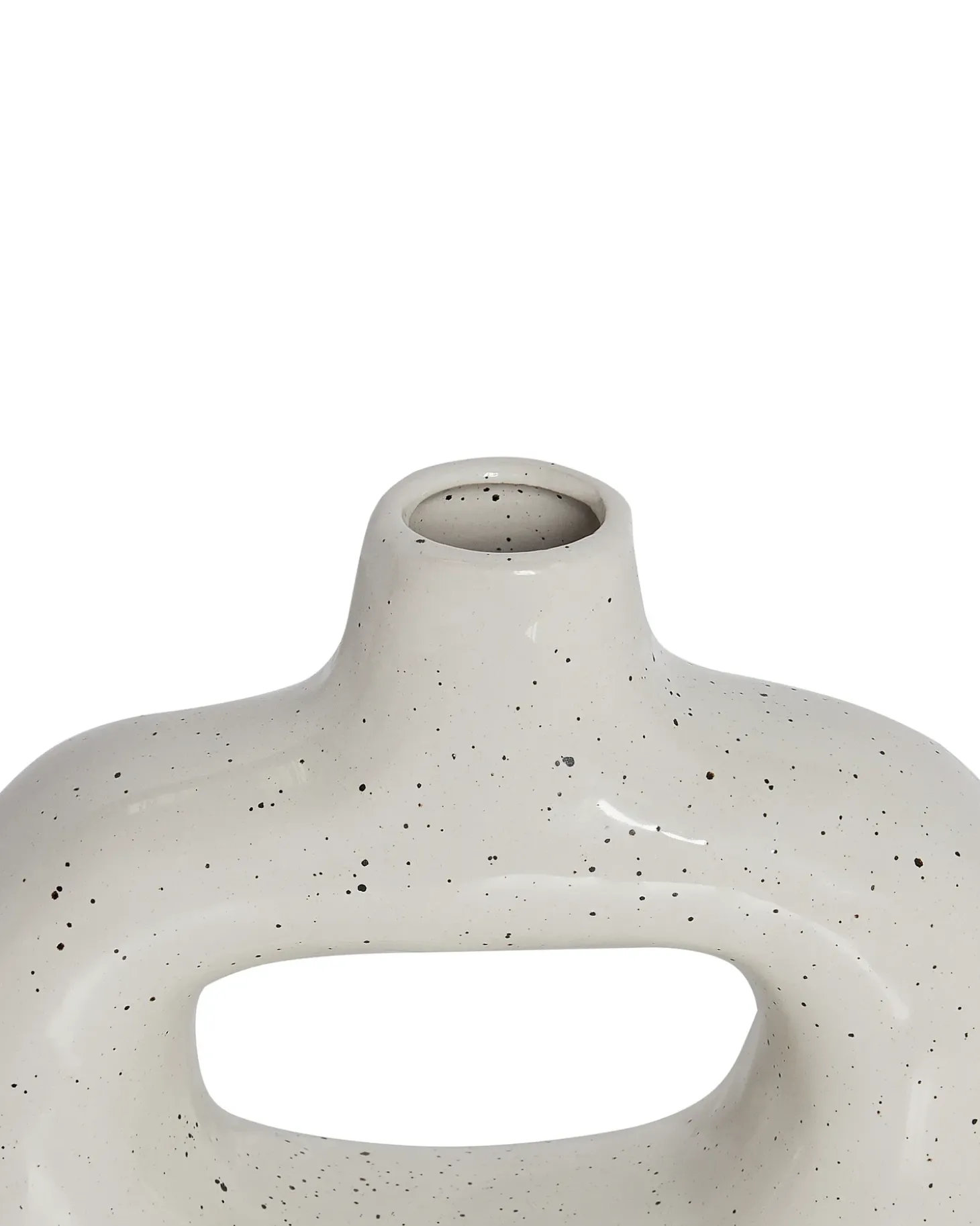 Blomstervase MOONEYE Stentøj 19 cm Cremehvid