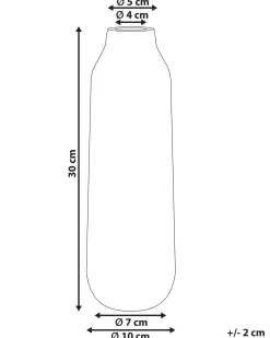 Blomstervase MULAI Stentøj 30 cm Hvid