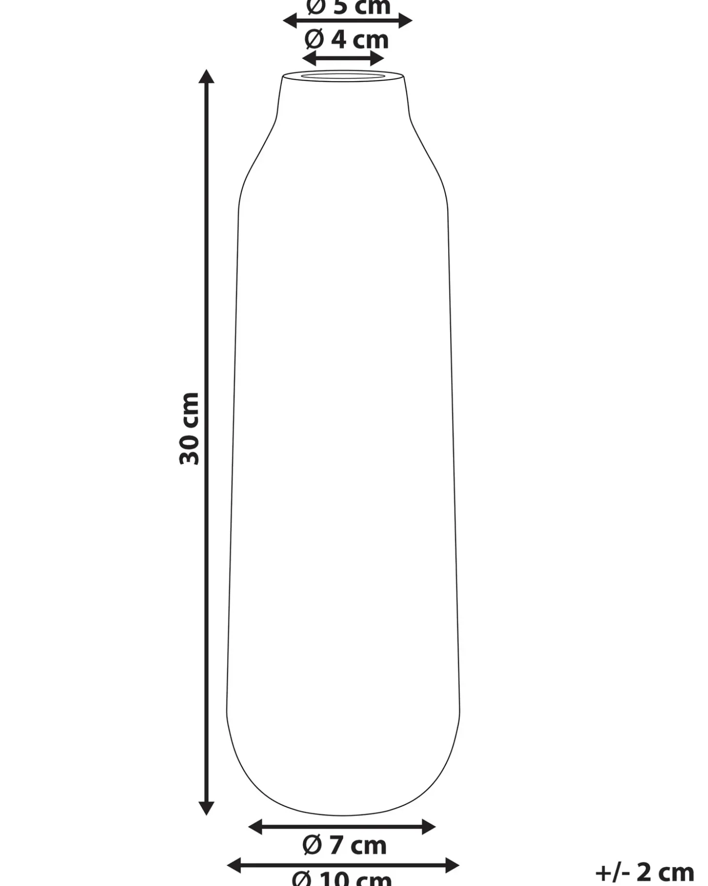 Blomstervase MULAI Stentøj 30 cm Hvid