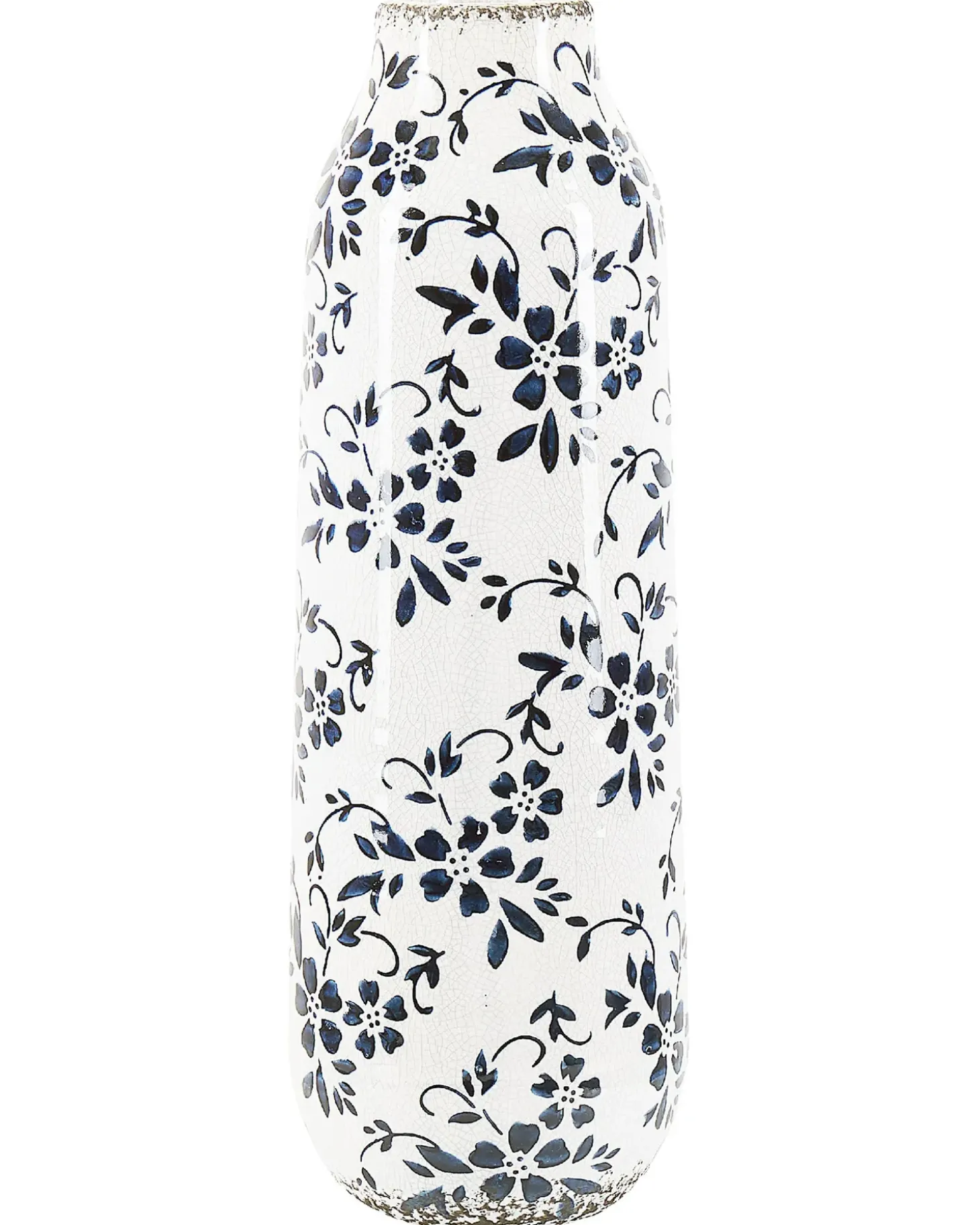 Blomstervase MULAI Stentøj 35 cm Hvid
