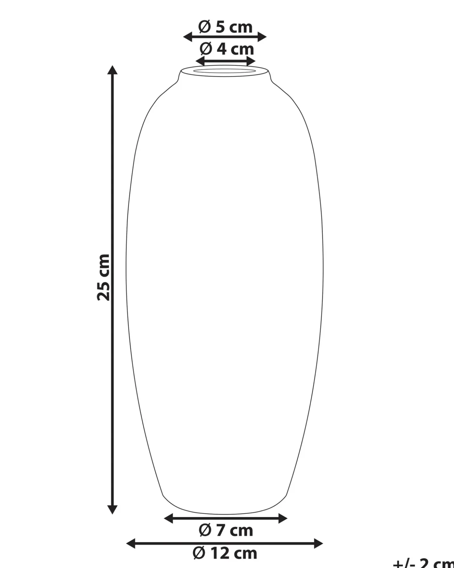 Blomstervase MUTILENE Stentøj 25 cm Hvid