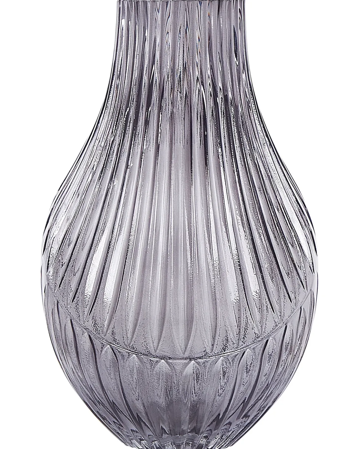 Blomstervase MYRSINA Glas 36 cm Grå
