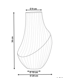 Blomstervase MYRSINA Glas 36 cm Grå