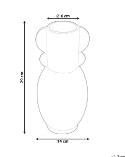 Blomstervase MYTILENE Keramik 29 cm Sort