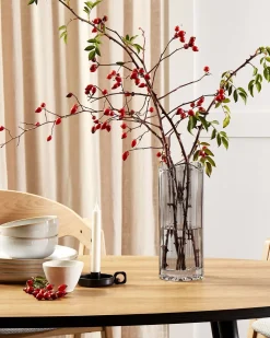 Blomstervase PERDIKI Glas 30 cm Grå