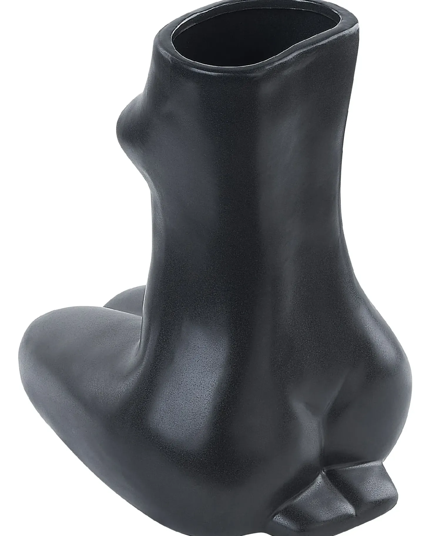 Blomstervase PYRGOS Keramik 22 cm Sort