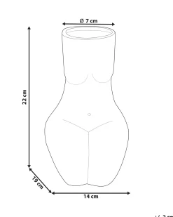 Blomstervase PYRGOS Keramik 22 cm Sort