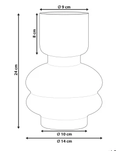 Blomstervase RODIA Glas 24 cm Transparent