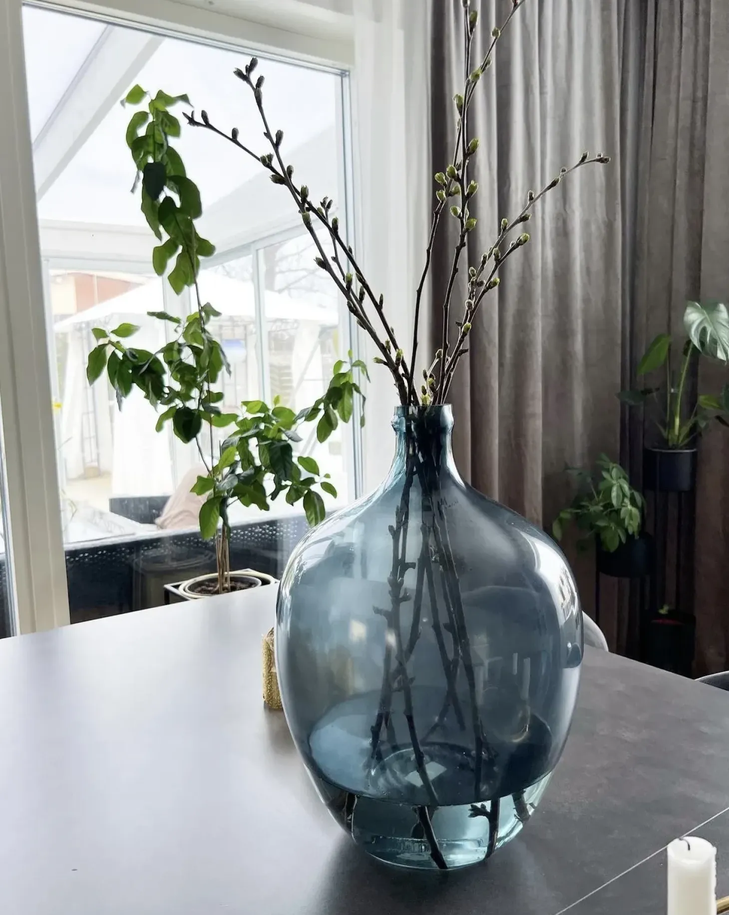 Blomstervase ROTI Glas 39 cm Blå