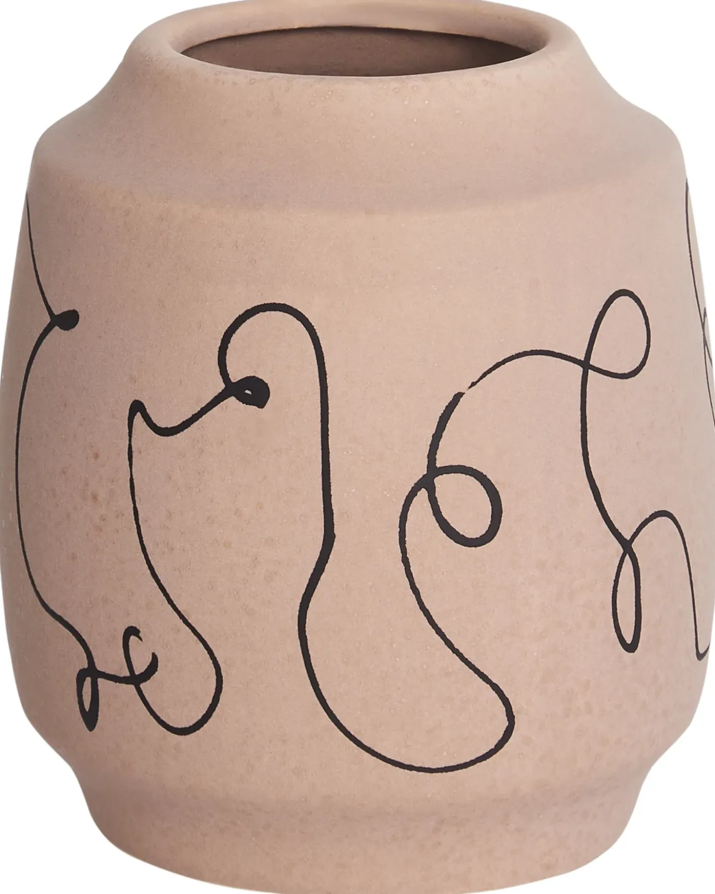 Blomstervase SKATE Stentøj 20 cm Sand Beige