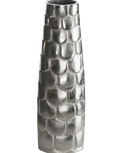 Blomstervase SUKHOTHAI Metal 47 cm Sølv