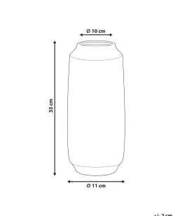 Blomstervase SUNFISH Stentøj 33 cm Sand Beige