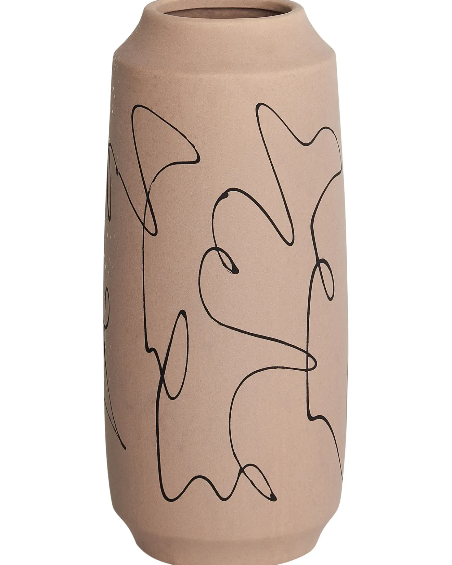 Blomstervase SUNFISH Stentøj 33 cm Sand Beige
