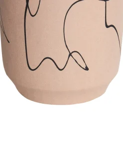 Blomstervase SUNFISH Stentøj 33 cm Sand Beige