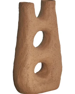 Blomstervase UARU Stentøj 27 cm Brun