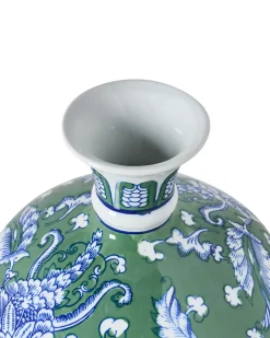 Blomstervase VALLADOLID Porcelæn 36 cm Grøn
