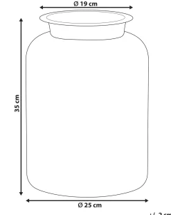 Blomstervase VINDALOO Glas 35 cm Guldbrun
