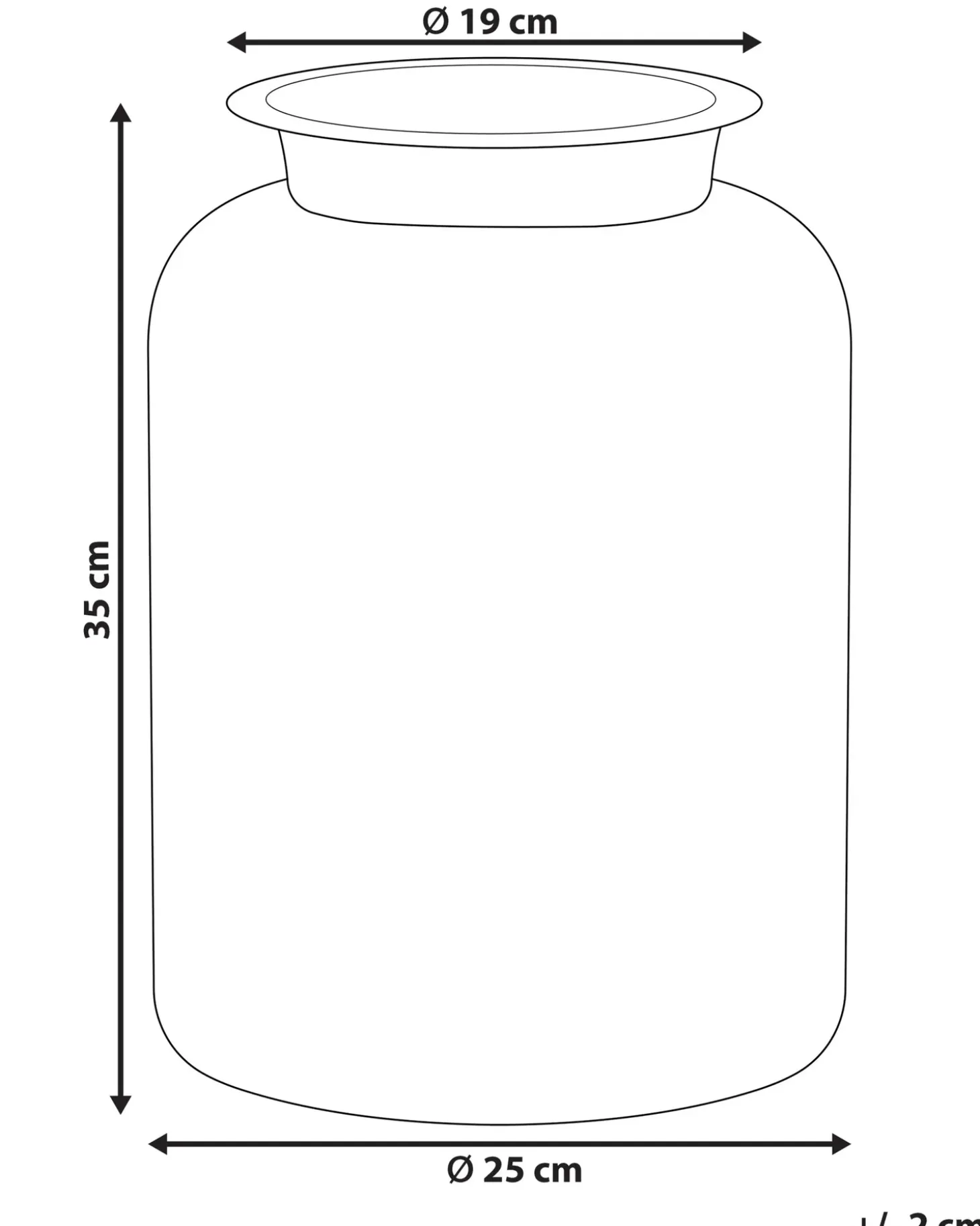 Blomstervase VINDALOO Glas 35 cm Guldbrun