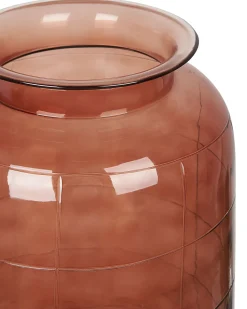 Blomstervase VINDALOO Glas 35 cm Guldbrun