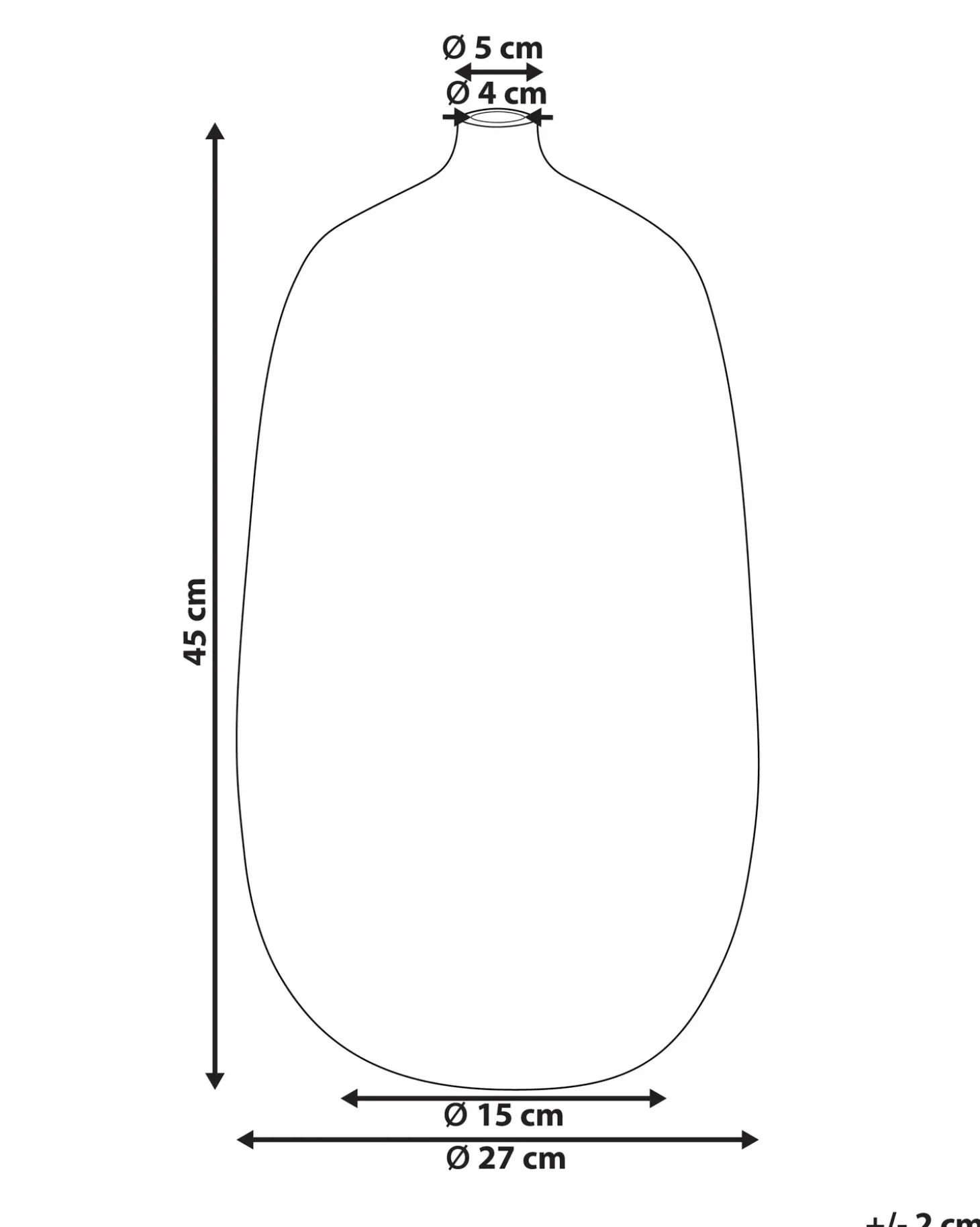 Blomstervase VITORIA Keramik 45 cm Mørkeblå