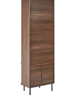 Bogreol med 5 hylder BRADLEY 180 cm Mørkebrun