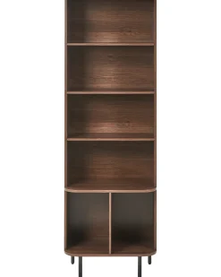 Bogreol med 5 hylder BRADLEY 180 cm Mørkebrun