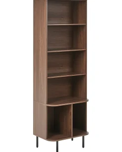 Bogreol med 5 hylder BRADLEY 180 cm Mørkebrun