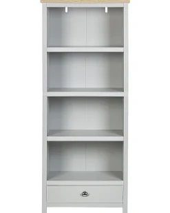Bogreol med 4 hylder CLIO 180 cm Lysegrå