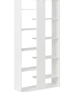 Bogreol med 8 hylder FONTAS 180 cm Hvid