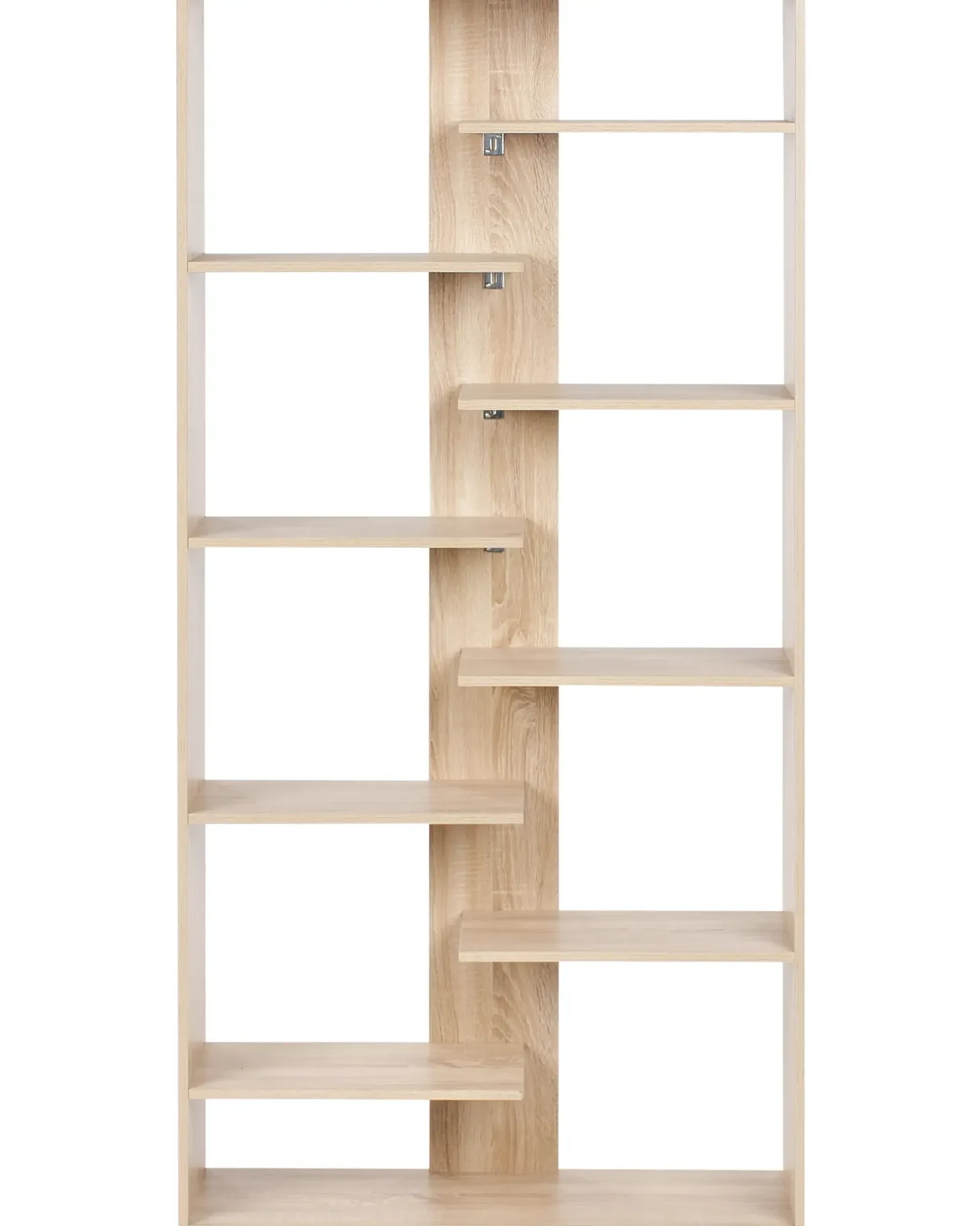 Bogreol med 8 hylder FONTAS 180 cm Lysebrun