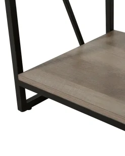 Bogreol med 4 hylder FORRES 143 cm Brun/sort