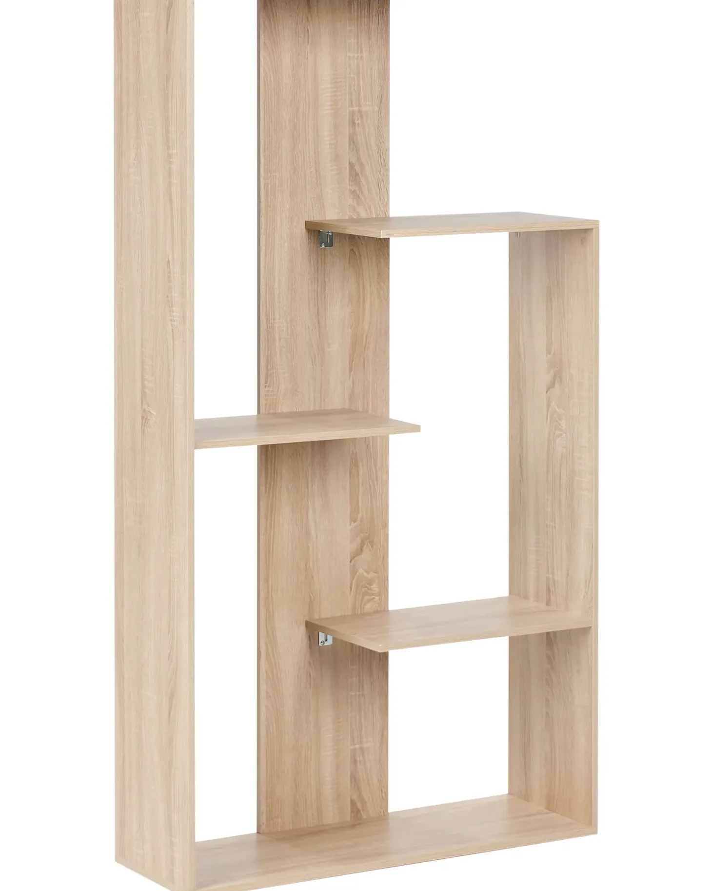 Bogreol med 3 hylder KAHNTAH 163 cm Lysebrun