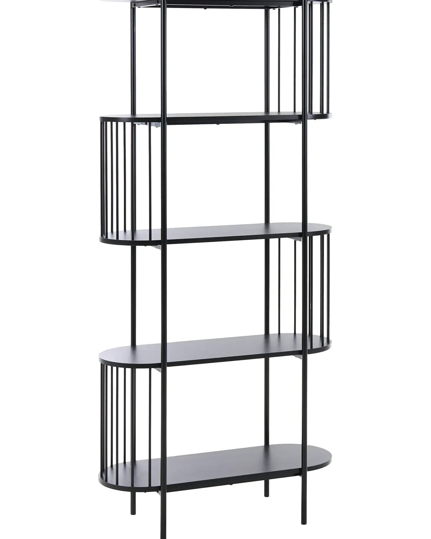Bogreol med 4 hylder OREANA 172 cm Sort